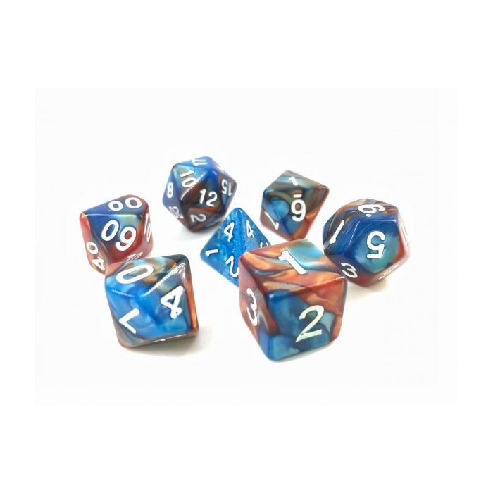 (Blue+golden) Blend color dice set