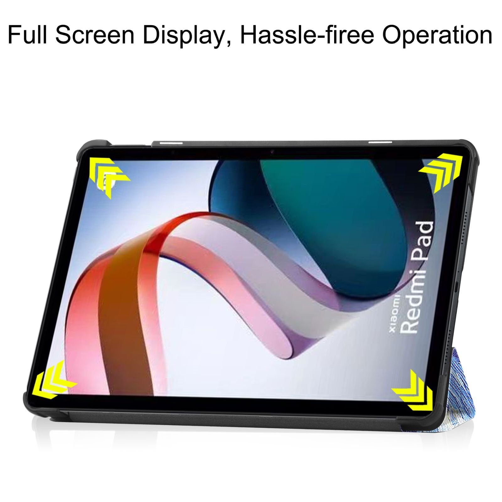 Lobwerk Tablet-Hülle Schutzhülle für Xiaomi Redmi Pad 2022 I83 10.61 Zoll, Wake & Sleep Funktion, Sturzdämpfung, Aufstellfunktion