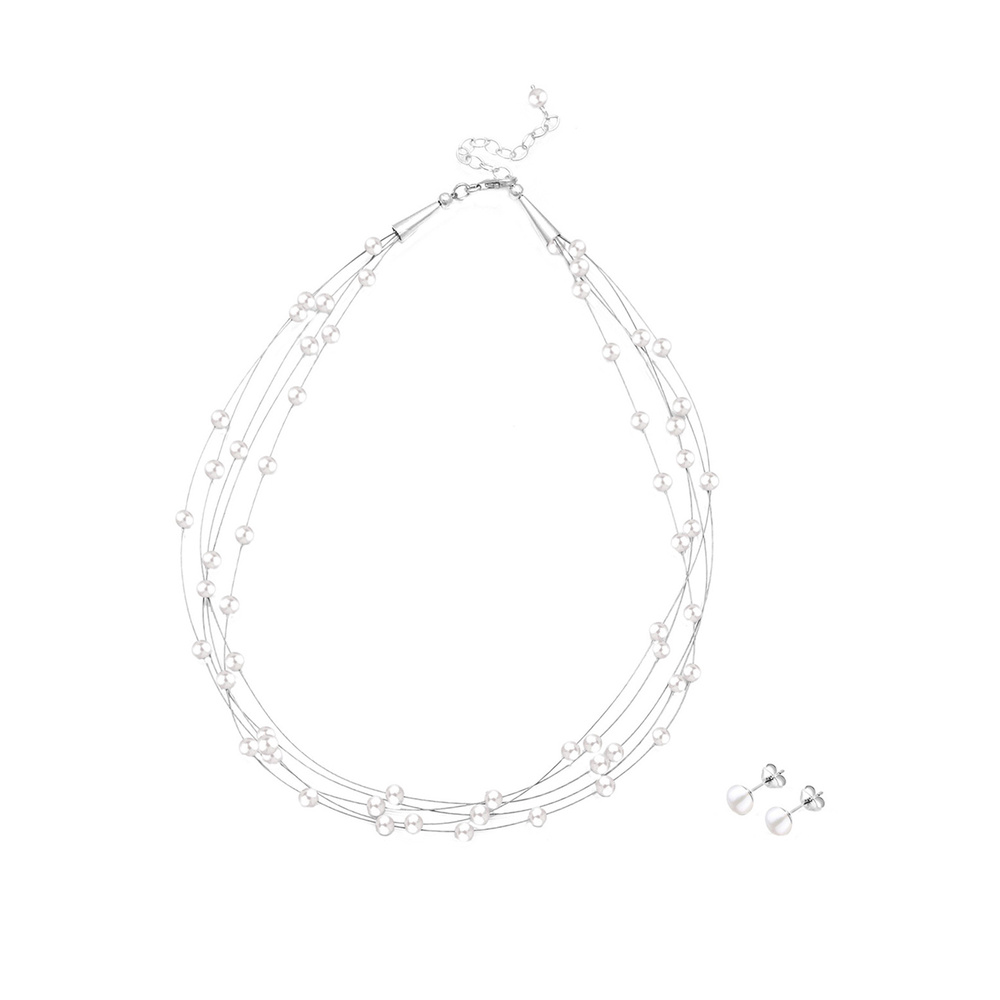 Elli Elli Ensemble de Bijoux 925 Sterling Silber Süwasserzuchtperle Bijoux