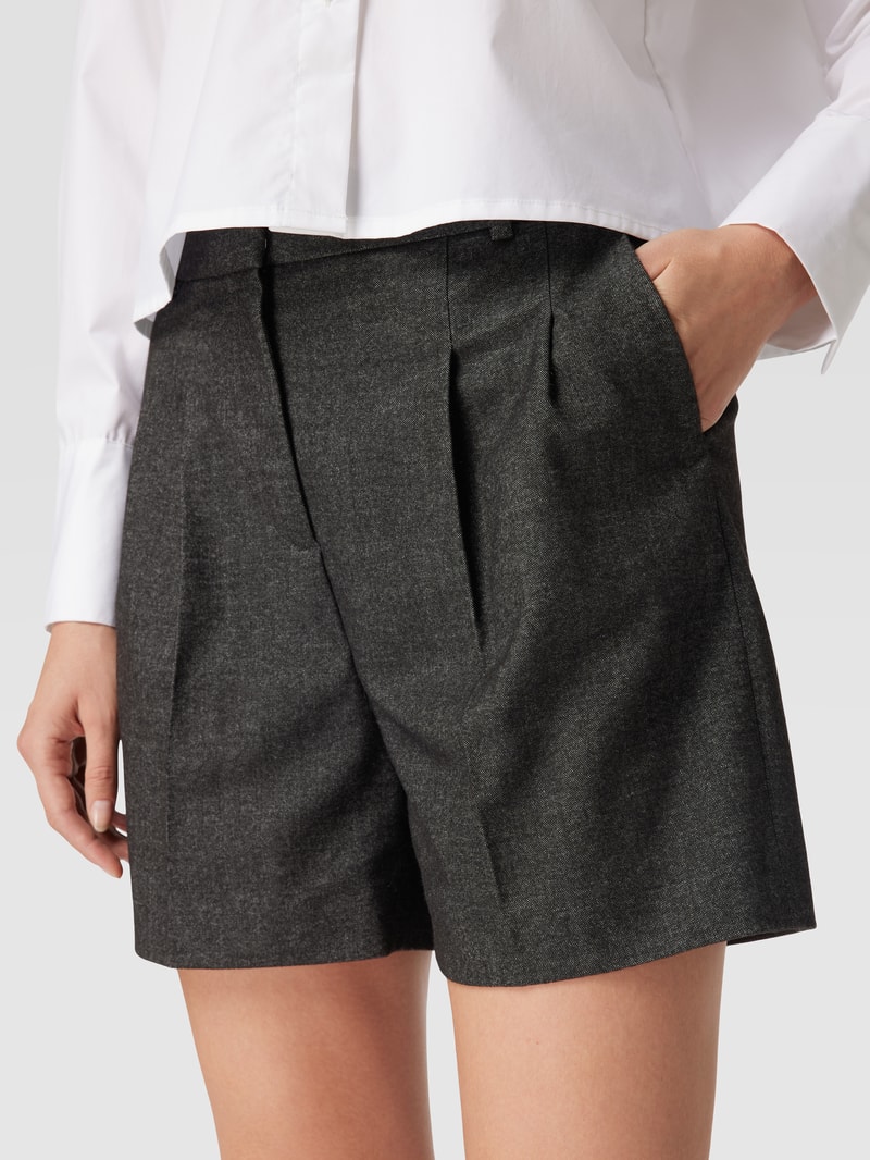 Chino-Shorts mit Bundfalten - Ann-Kathrin Götze X P&C in dunkelgrau meliert
