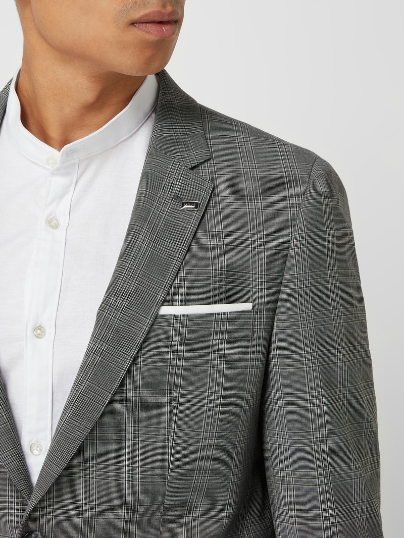 Extra Slim Fit 2-Knopf-Sakko mit Stretch-Anteil Modell 'Nate' in anthrazit
