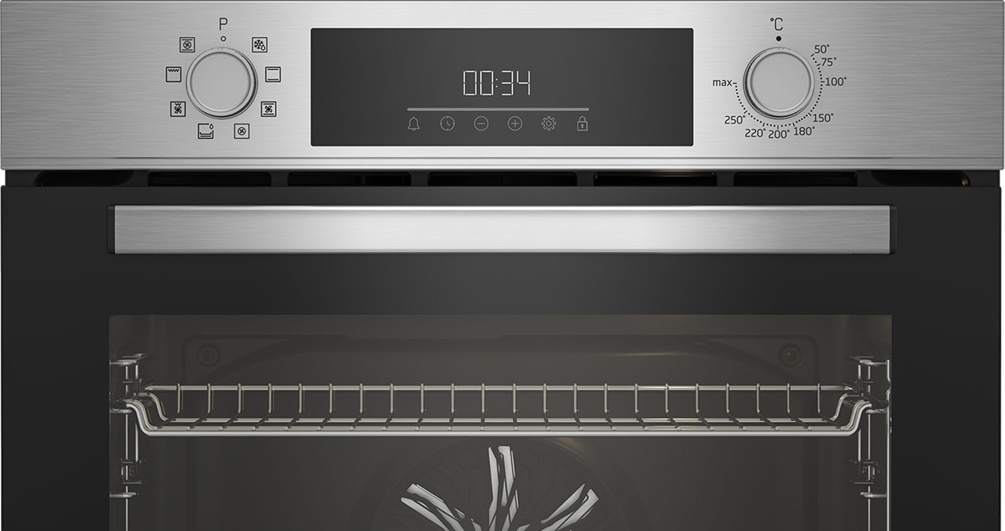 BEKO Einbaubackofen BBIM12300X, mit Teleskopauszug nachrüstbar