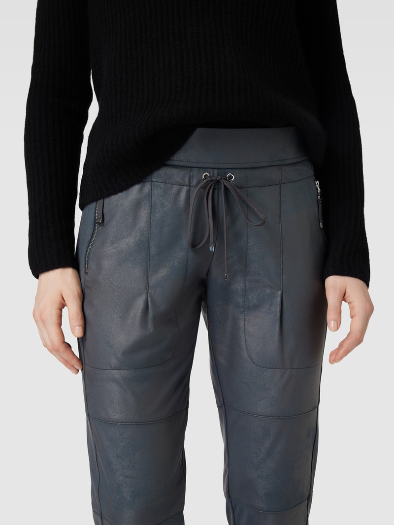 Jogpants in Leder-Optik Modell 'CANDY' in smaragdgrün