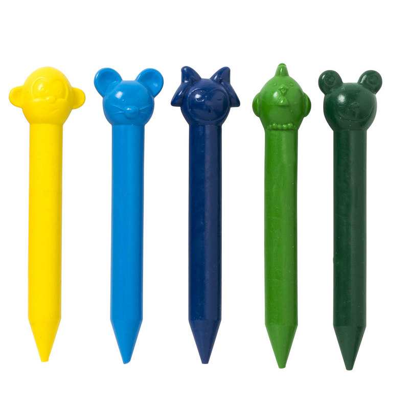 12 crayons de cire animaux Oxybul
