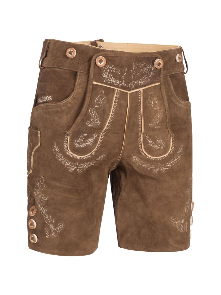 PAULGOS Lederhose Kurz Echtleder HK1 in Hellbraun günstig kaufen