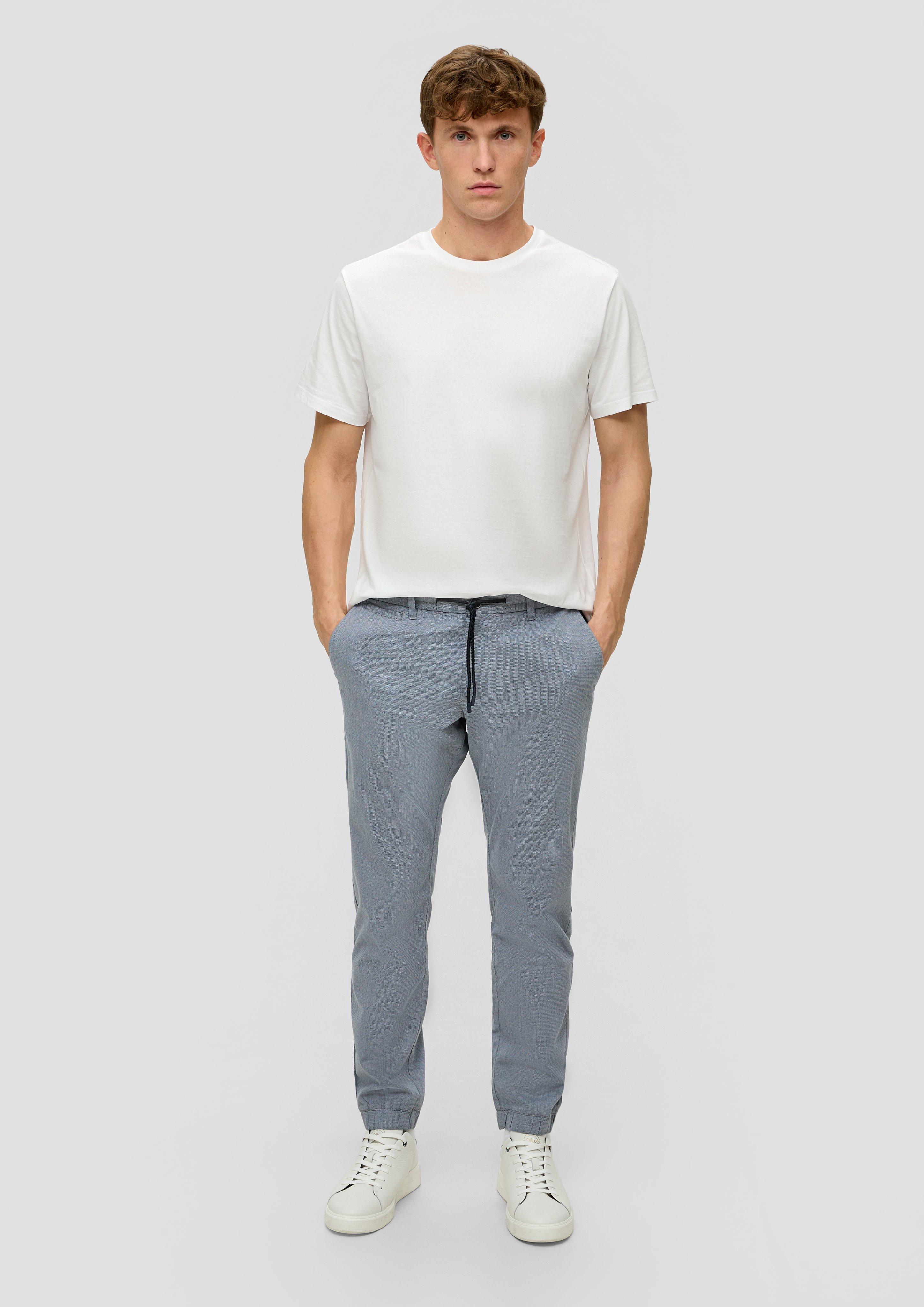 Regular: Hose mit Dobby-Muster  2141747-58K6