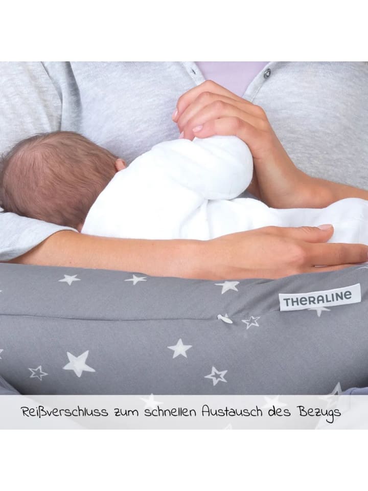 Theraline Stillkissen Das Original mit Mikroperlen-Füllung inkl. in grau,motiv günstig kaufen onesize