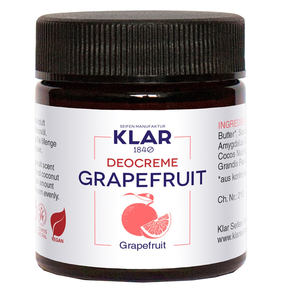 Klar's Deocreme Grapefruit 30 ml