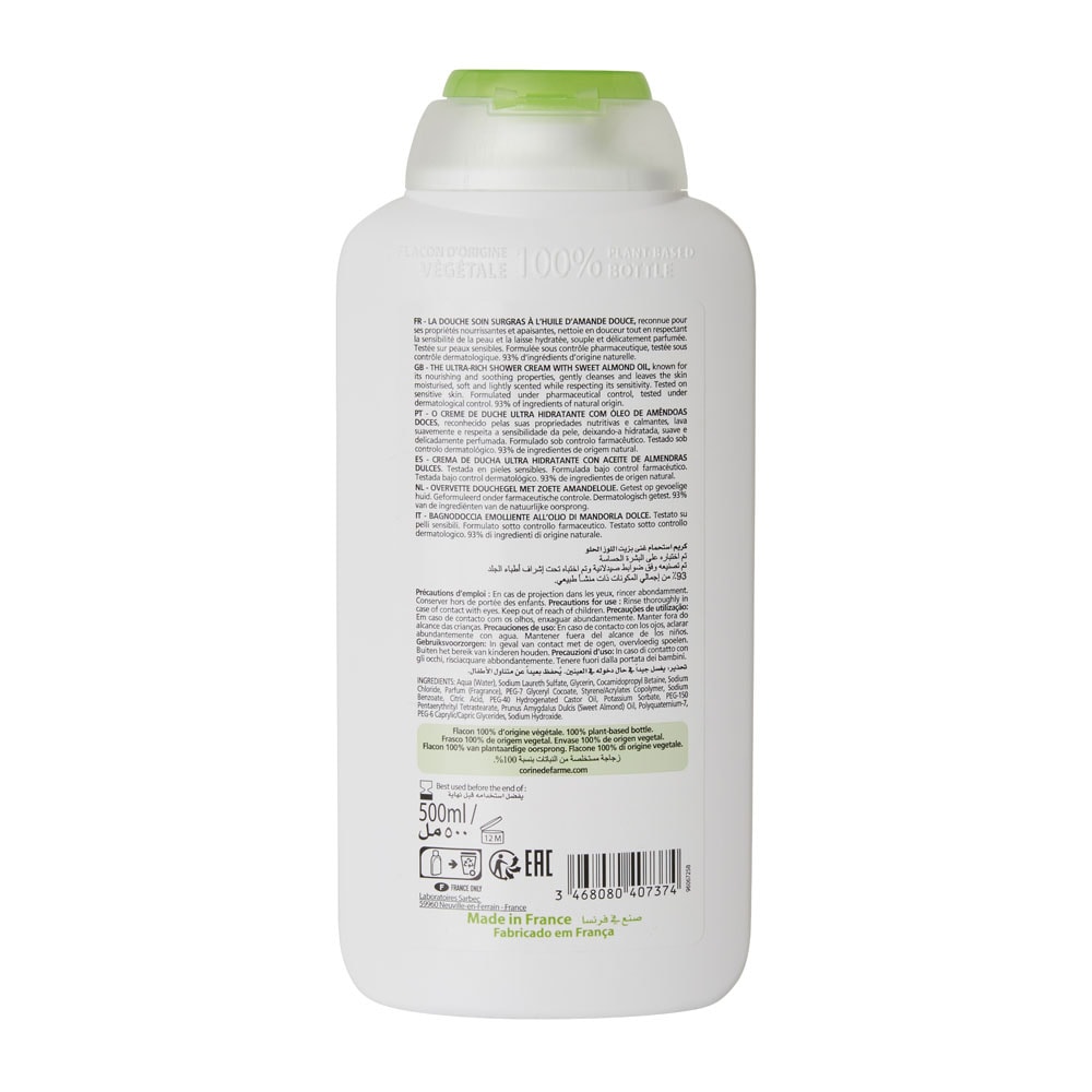 corine de farme Douche soin Surgras à l'Huile d'Amande Douce Gel Douche