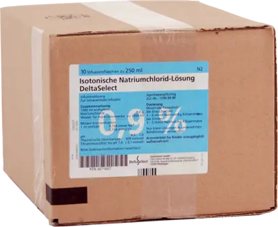 ISOTONISCHE NaCl 0,9% DELTAMEDICA Inf.-Lsg.Plastik  10X250 ml  Infusionslösung
