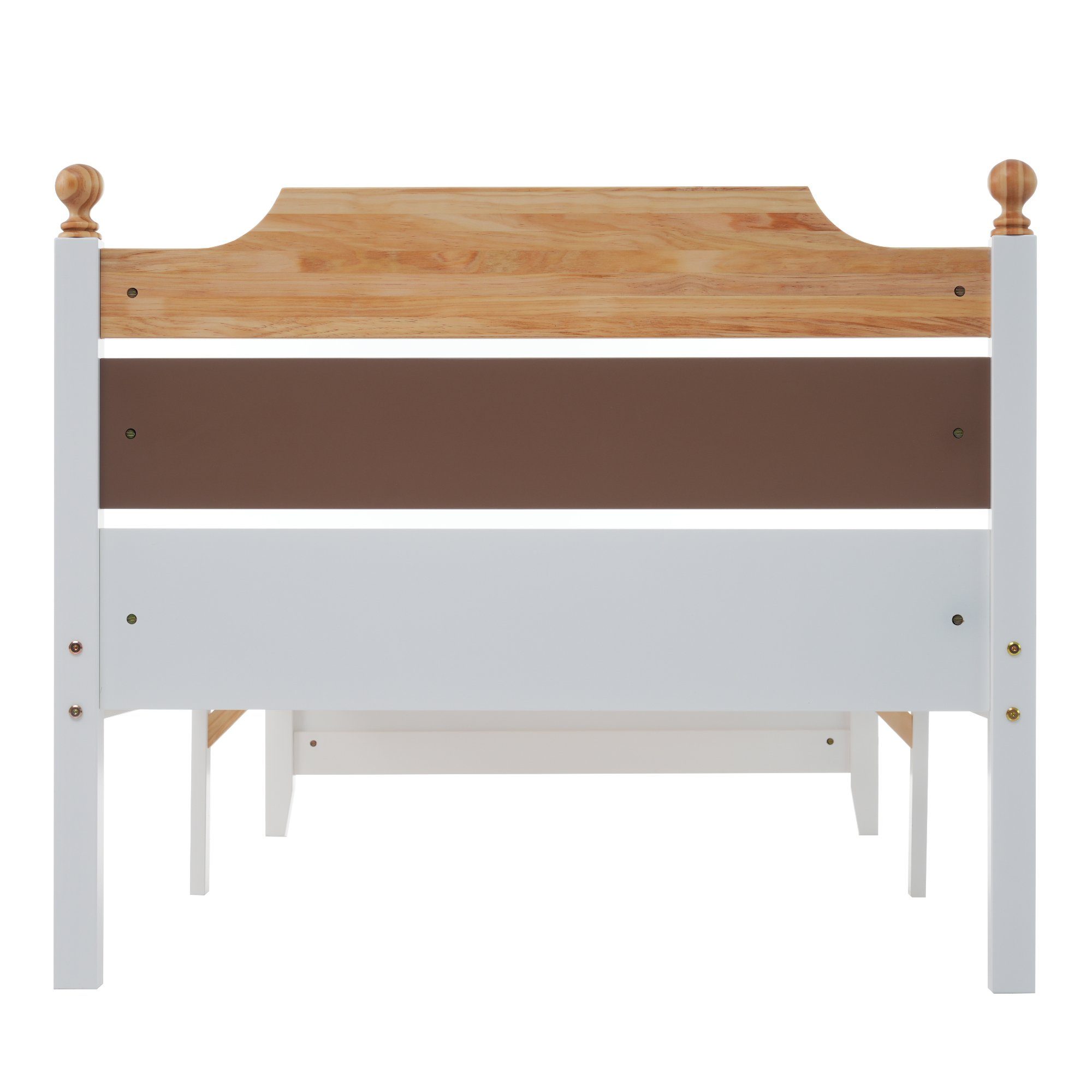 Gotagee Holzbett Holzbett Jugendbett Einzelbett Weiß Doppelbett Kiefernholzrahmen Bett