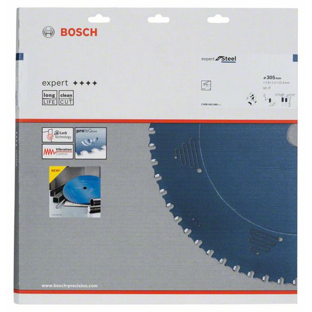 BOSCH 305mm 60T TCT Circular Blade Saw for Metal Cutting - EXPERT for STEEL