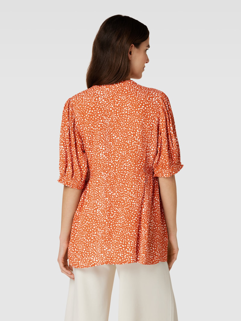 Umstands-Bluse mit Brustraffung in rostrot