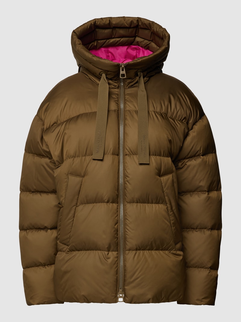 Dauenjacke mit Daunen-Feder-Füllung in khaki