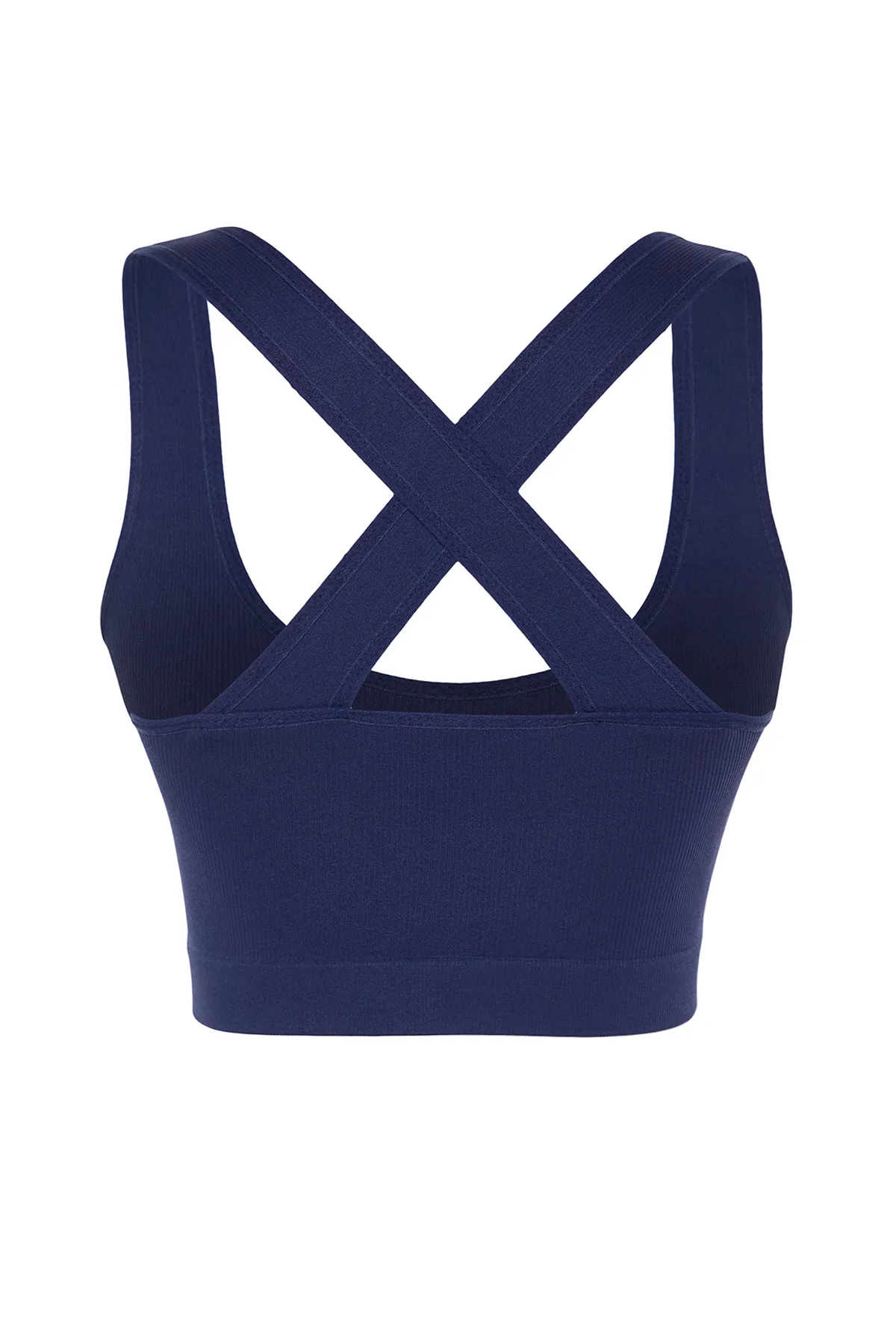 Trendyol Collection  Nahtloser/nahtloser, leicht stützender/formender gestrickter Sport-BH in Dunkelblau TWOAW22SS0009
