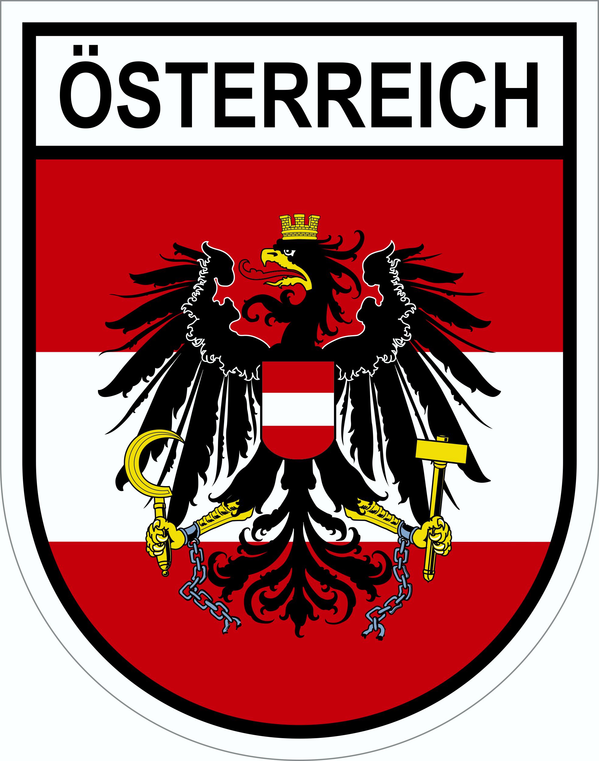 Aufkleber Wappen Österreich - ATU
