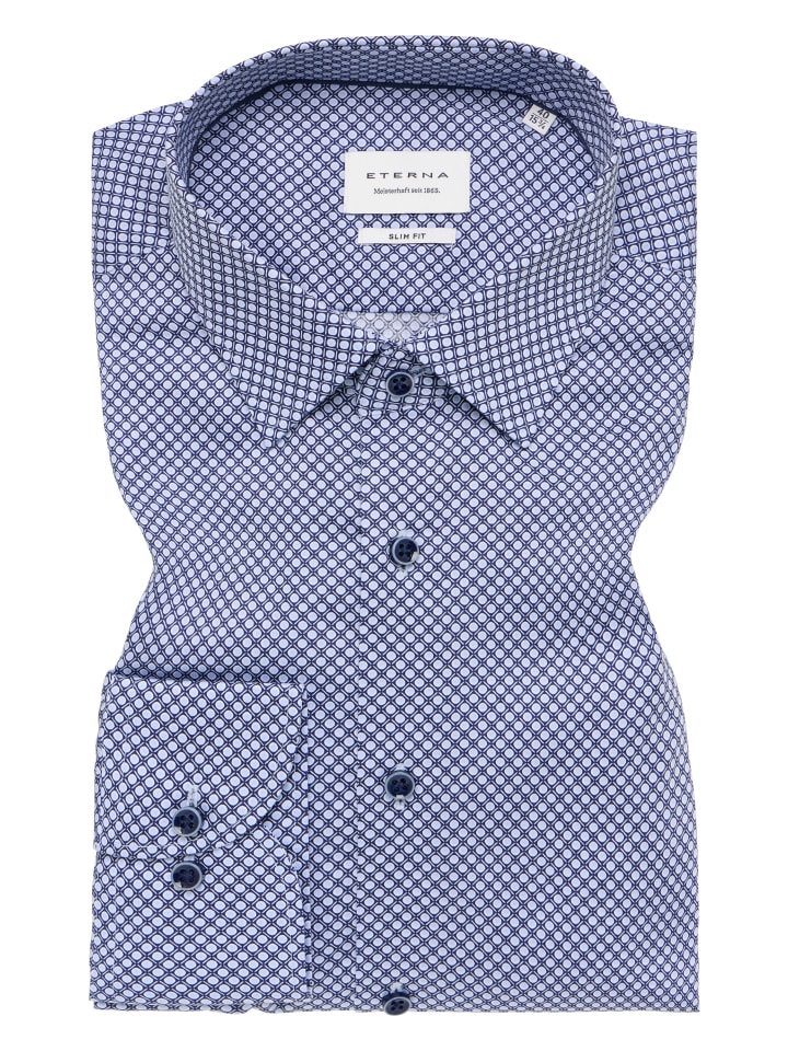 Eterna Hemd SLIM FIT in blau günstig kaufen