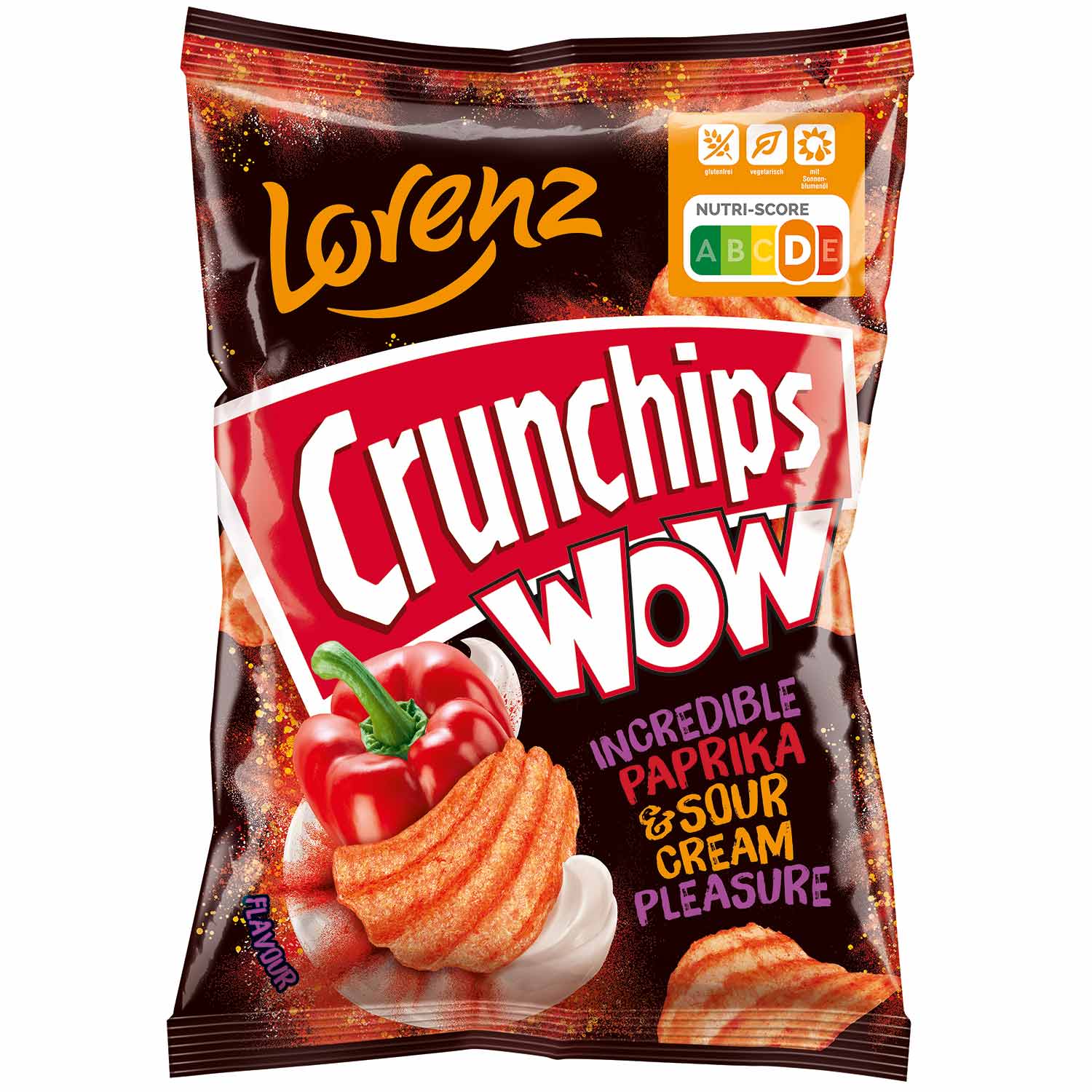 Crunchips WOW Incredible Paprika & Sour Cream Pleasure 110g