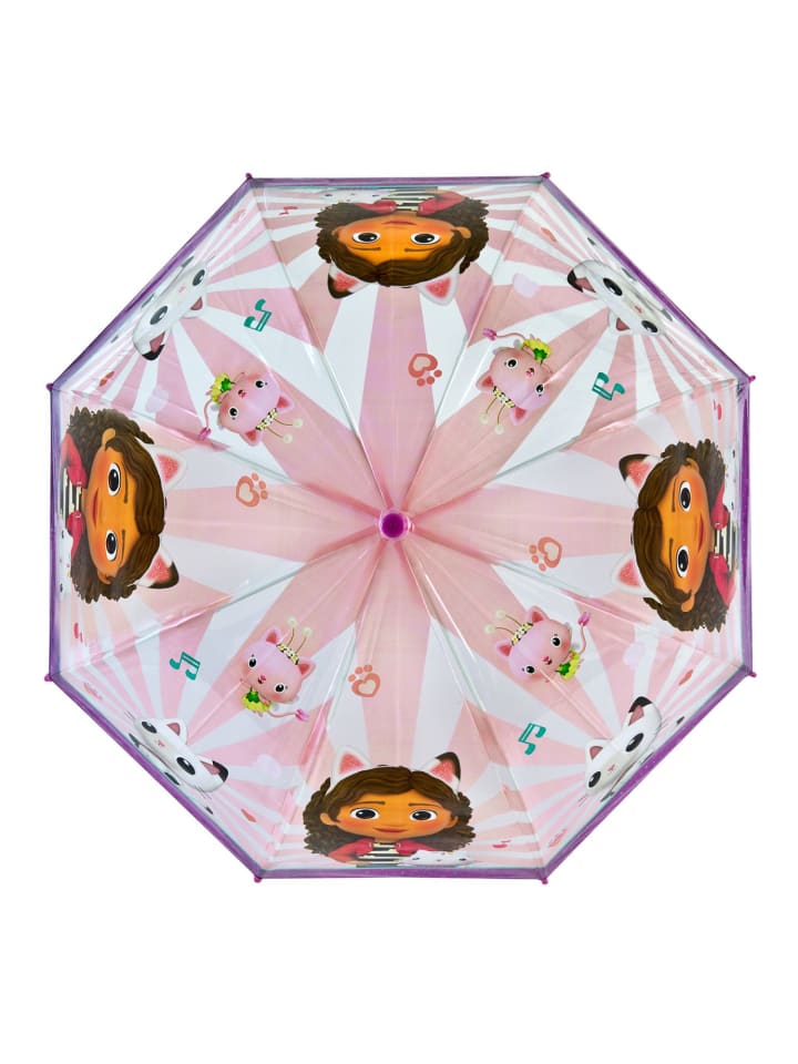 Gabby's Dollhouse Mädchen Regenschirm Fröhlicher Regenbegleiter in Rosa günstig kaufen onesize