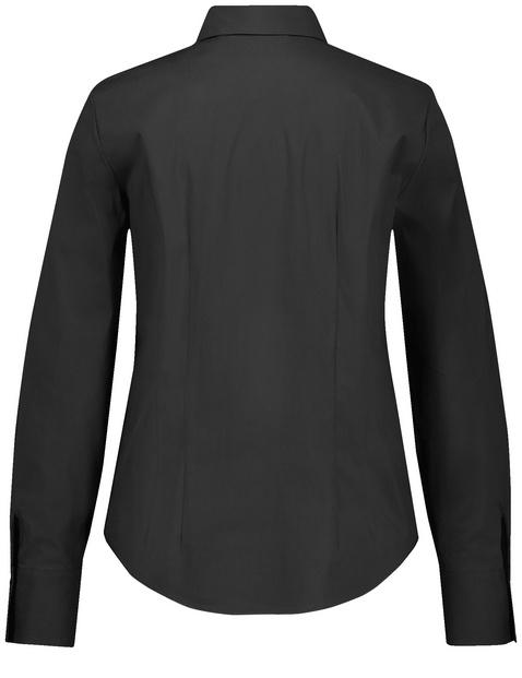 Taillierte Hemdbluse aus Baumwoll-Mix