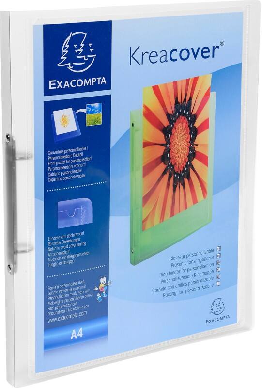 Exacompta Ringbuch Polypropylen DIN A4 2 Ringe 15 mm Transparent 25 Stück