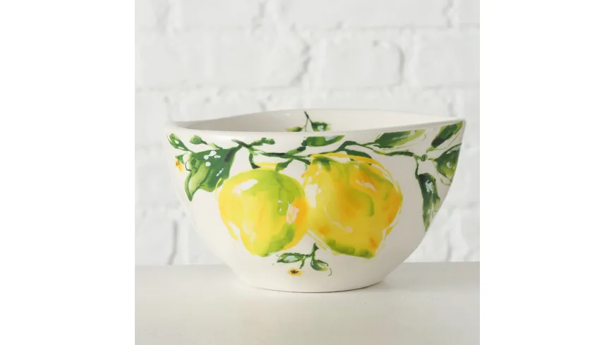 Boltze Müslischale Lemony weiß, gelb, grün