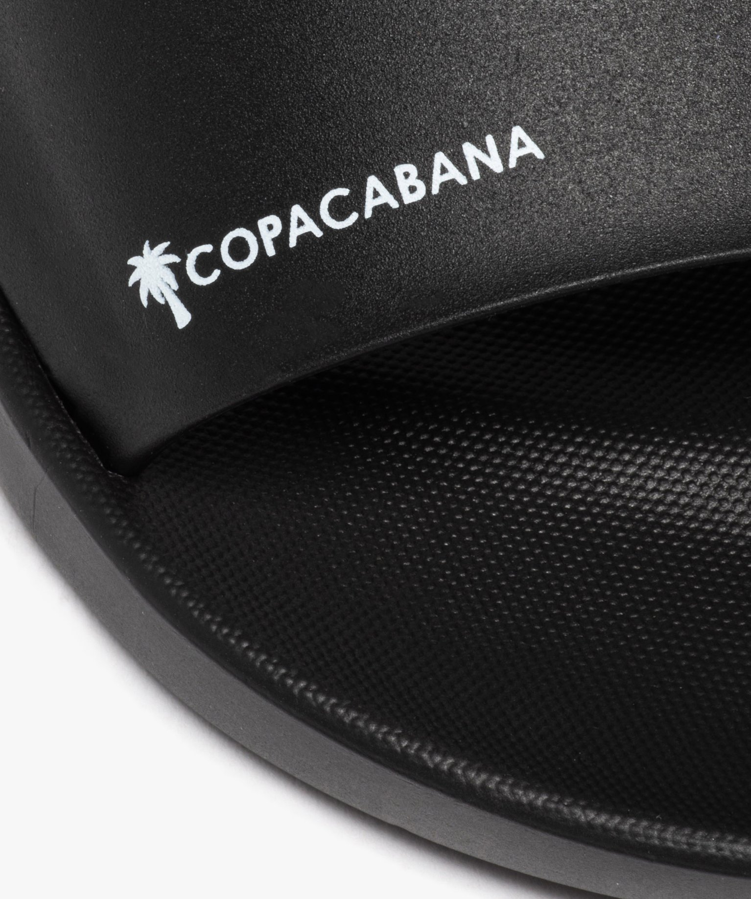 Mules de piscine femme unies à bandeau large - Copacabana noir | GEMO