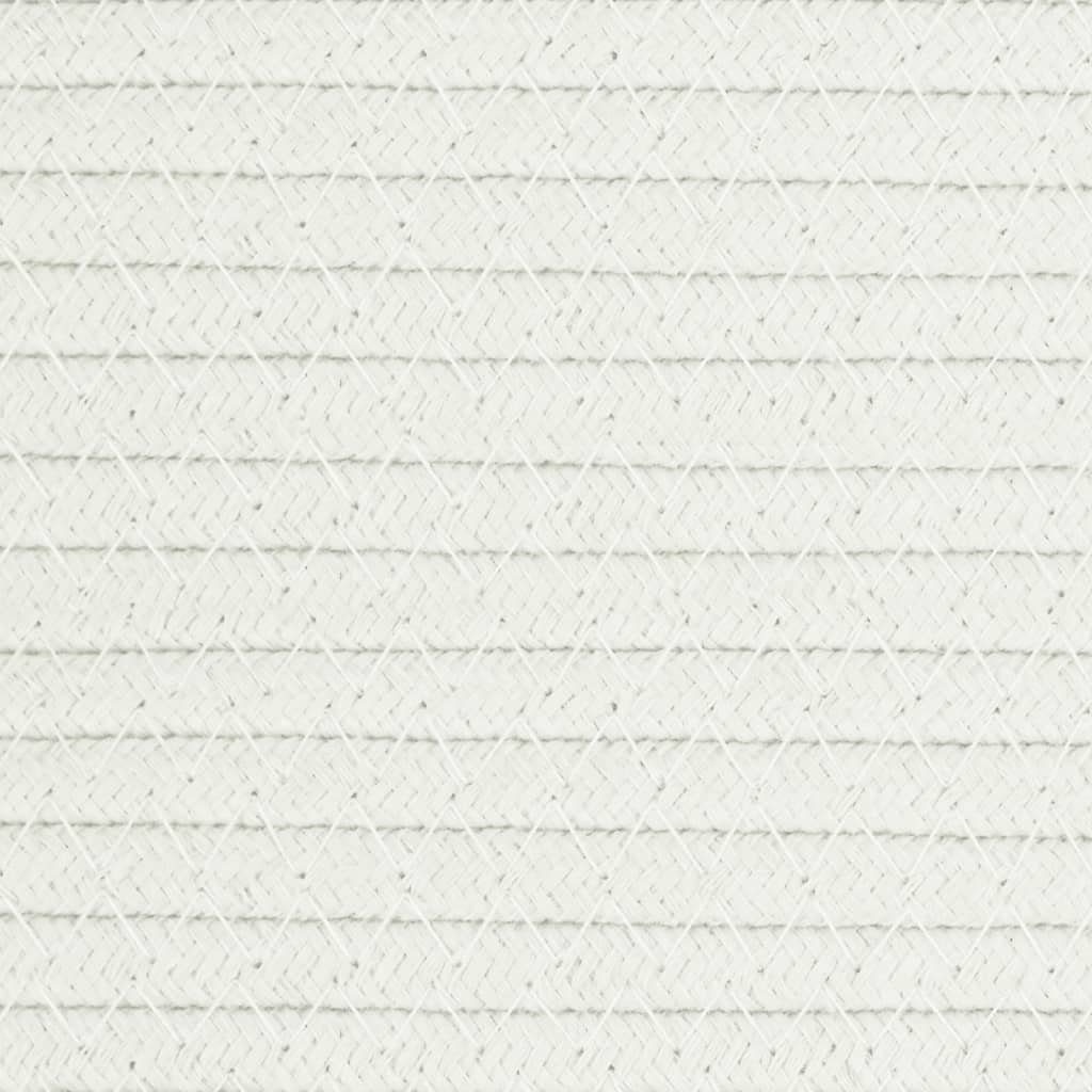 vidaXL Wäschekorb Wäschekorb Beige und Weiß Ø55x36 cm Baumwolle
