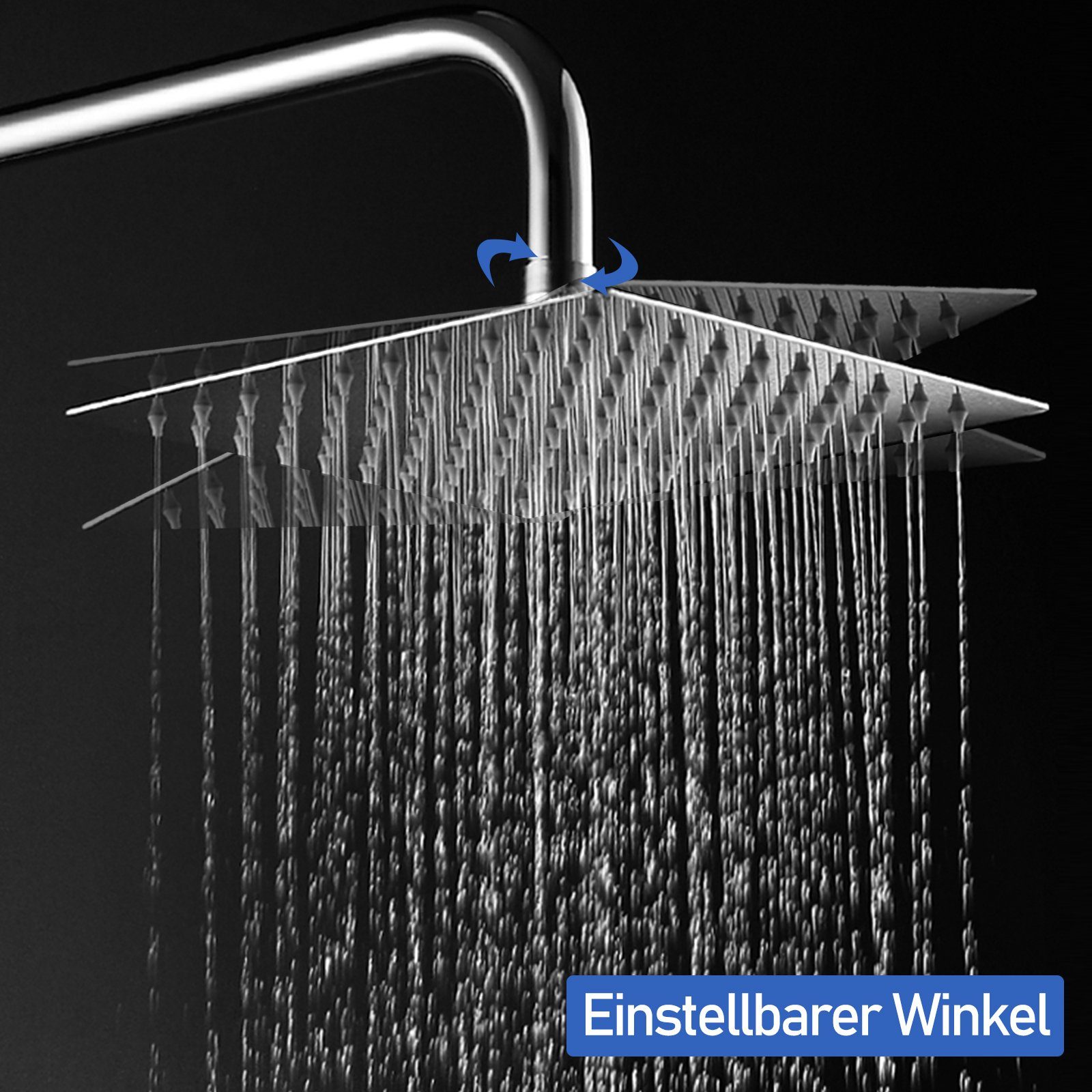 TolleTour Kopfbrause Duschkopf Kopfbrause Edelstahl Regendusche Regenbrause Wellness