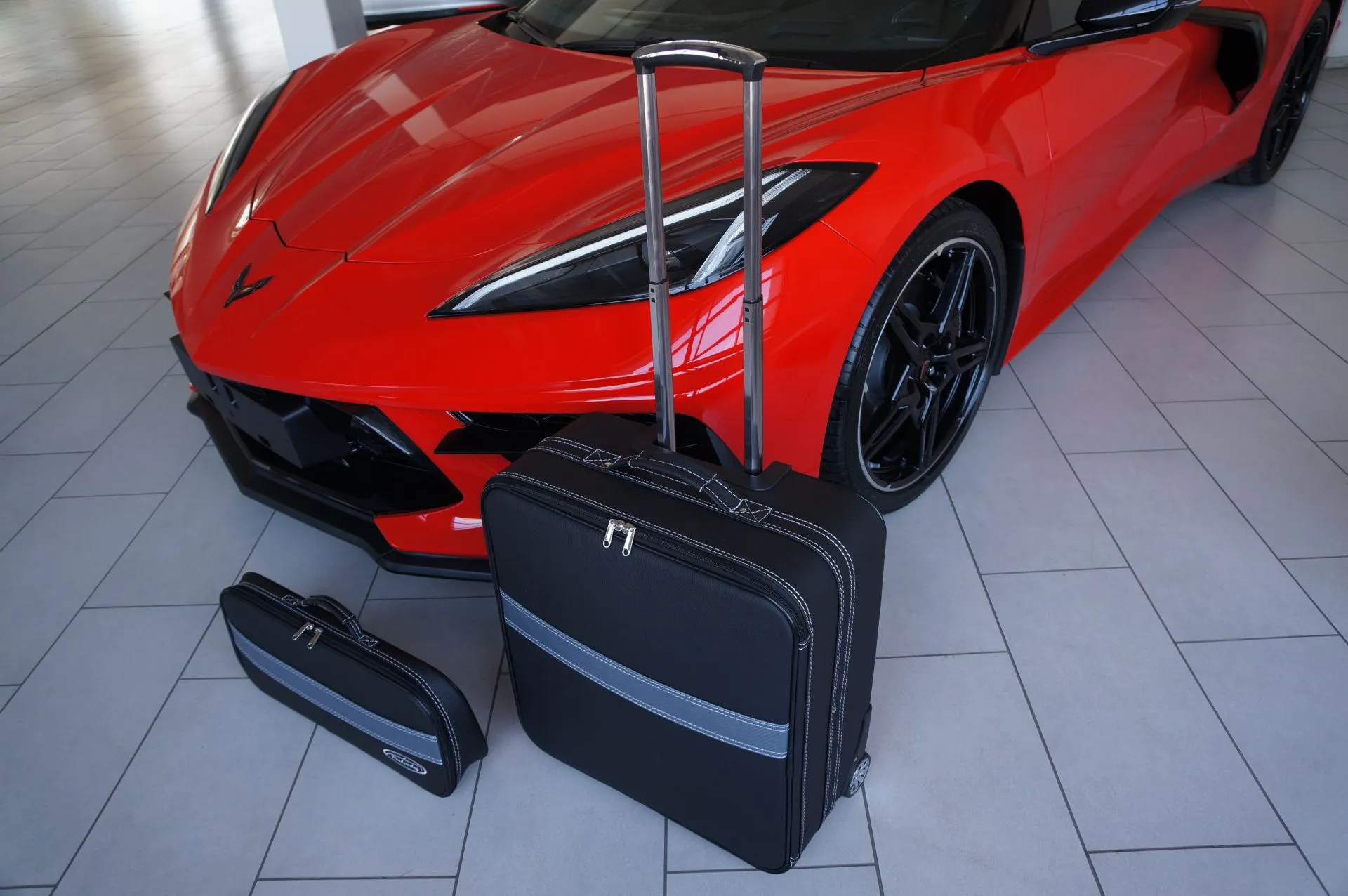 Roadsterbag Chevrolet Corvette C8 (Cabrio + Coupé) - 2-tlg. Kofferset Front Kofferraum