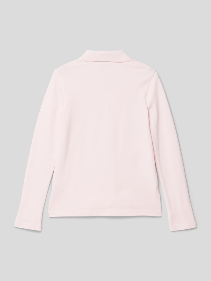 Poloshirt mit langen Ärmeln in hellrosa