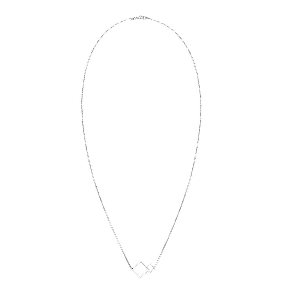 Elli Elli Collier Femme Quadrilatère Connecté Géo Carré - (925/1000) Argent Bijoux
