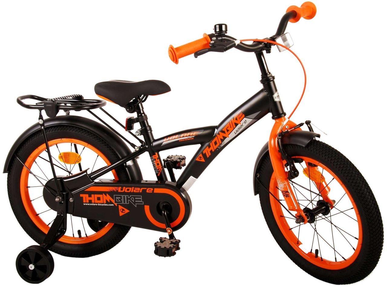 Volare Thombike Kinderfahrrad - Jungen - 16 Zoll - Schwarz Orange
