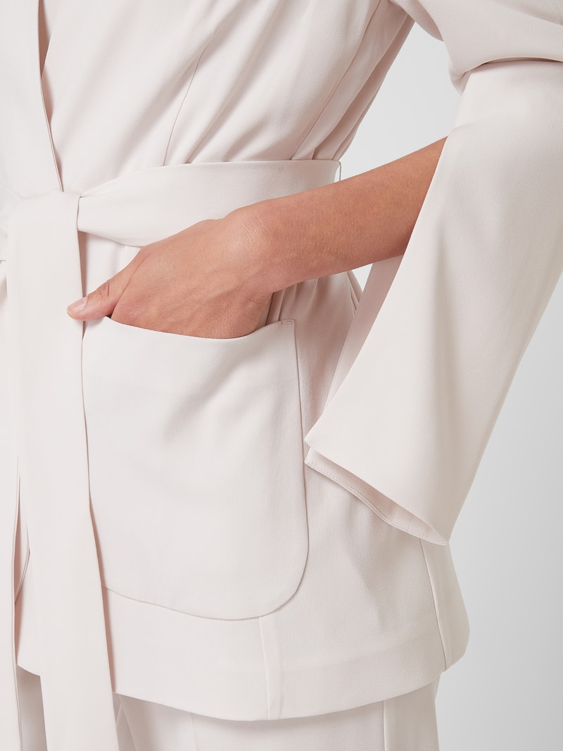 Blazer aus Krepp in ecru