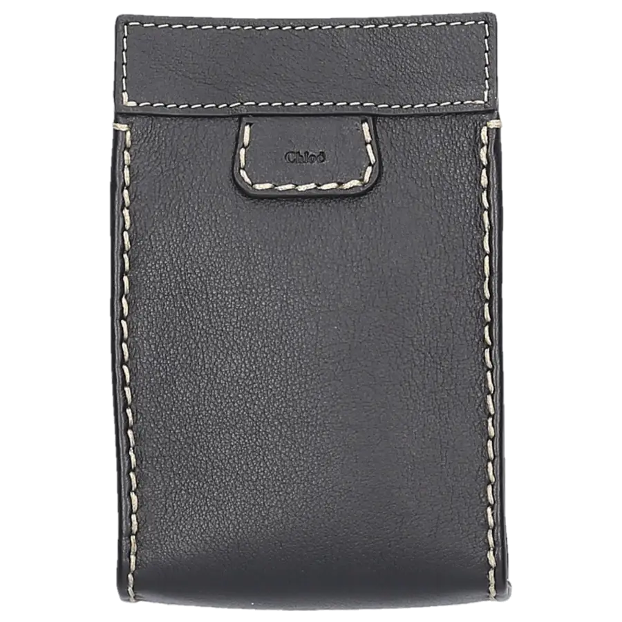 Chloé - Schultertasche EDITH SMARTPHONE Buffelleder - schwarz