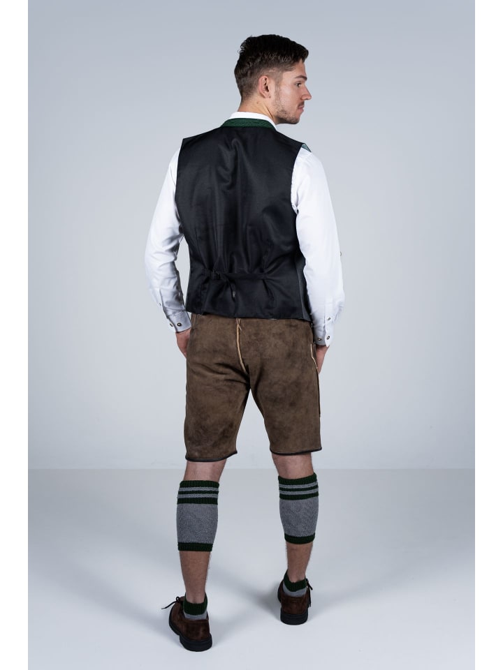Edelnice Kurze Wildbock Lederhose Fabian in dunkelbraun günstig kaufen