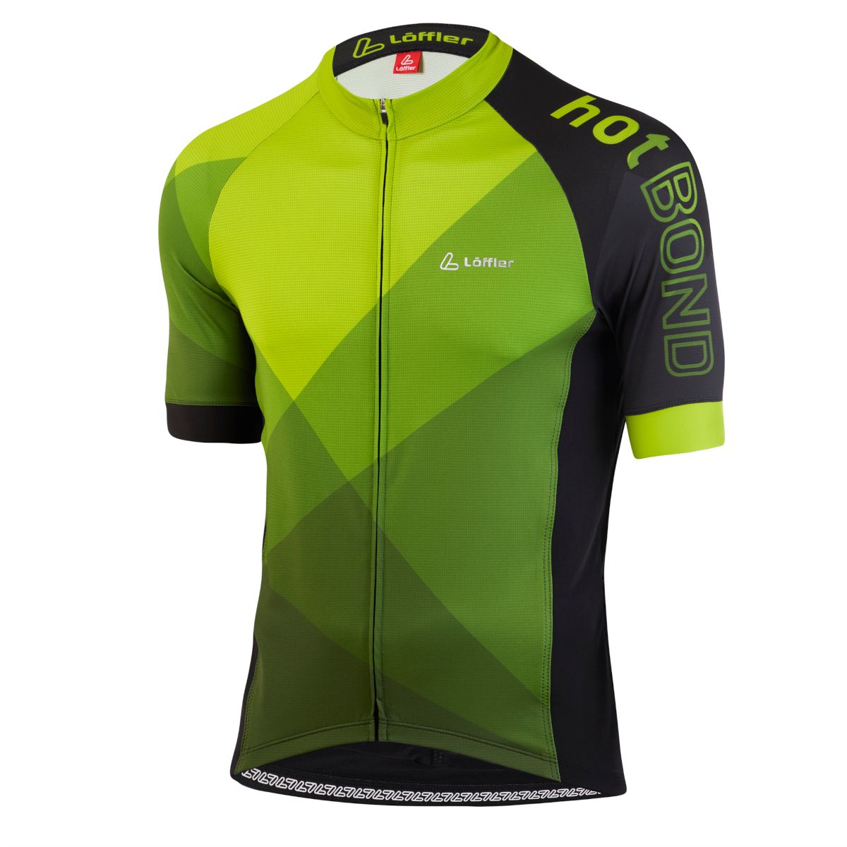 Löffler FZ Hotbond grün schwarzes Herren-Radtrikot