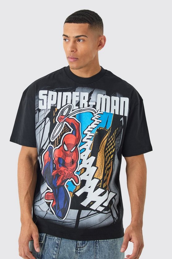 Oversize T-Shirt mit lizenziertem Spiderman-Print