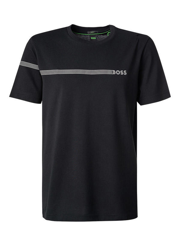 BOSS Green, T-Shirt, Baumwolle schnelltrocknend, schwarz