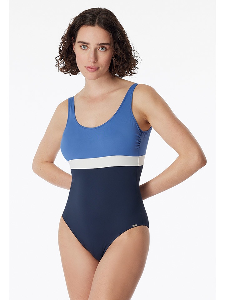 Schiesser Badeanzug in Dunkelblau/ Blau günstig kaufen