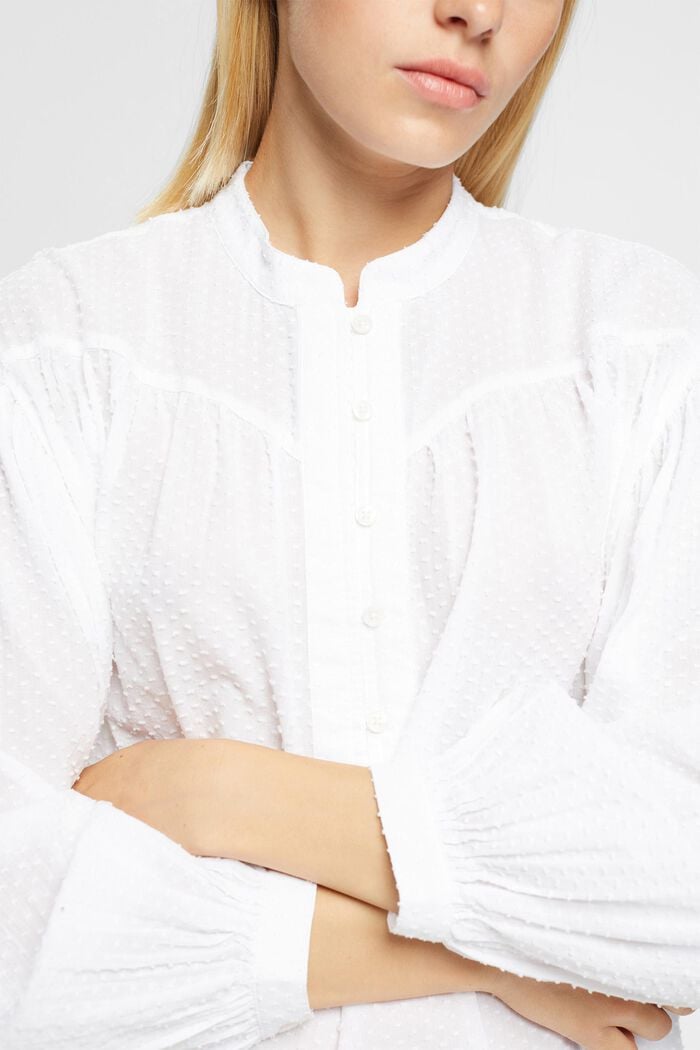 Bluse mit Dobby-Struktur