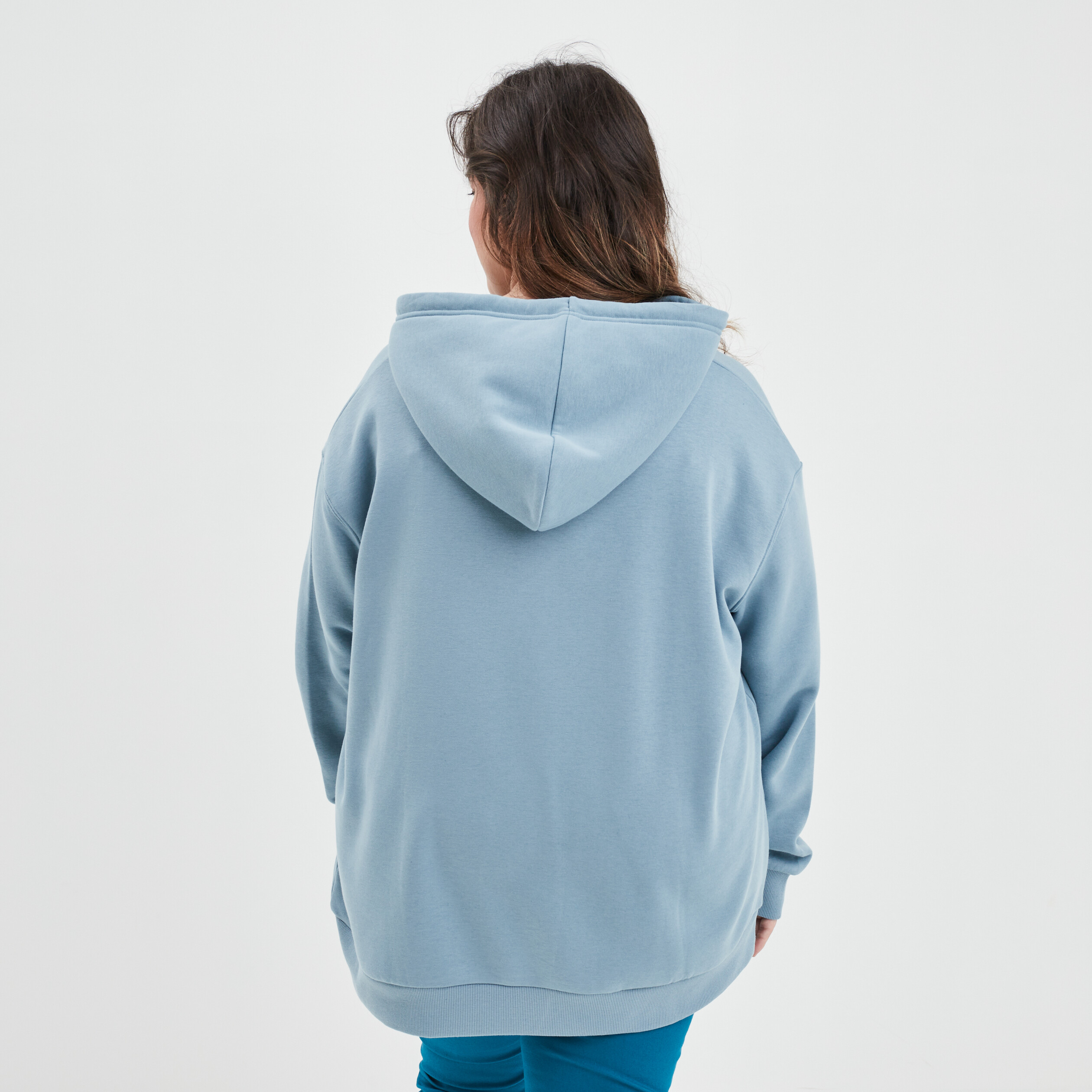 Sweat à capuche hoodie gris femme grande taille | La Halle