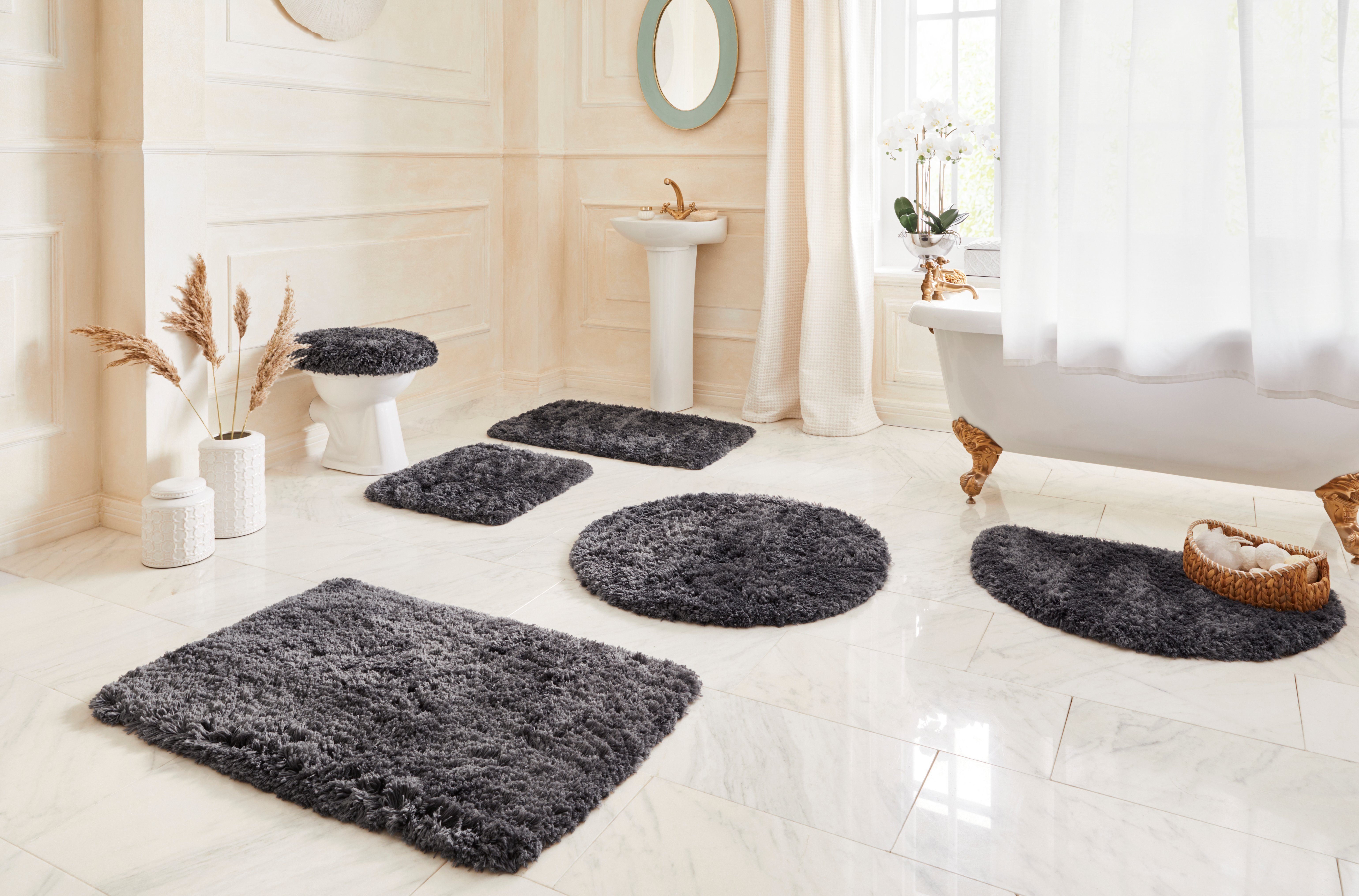Badematte Micro exclusiv Guido Maria Kretschmer Home&Living, Höhe 55 mm, rutschhemmend beschichtet, schnell trocknend, strapazierfähig, Polyester, rechteckig, Badteppich, Badematten auch als 3 teiliges Set & rund erhältlich