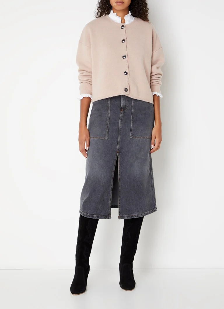 jupe midi en jean Chicky de ba&sh avec fente