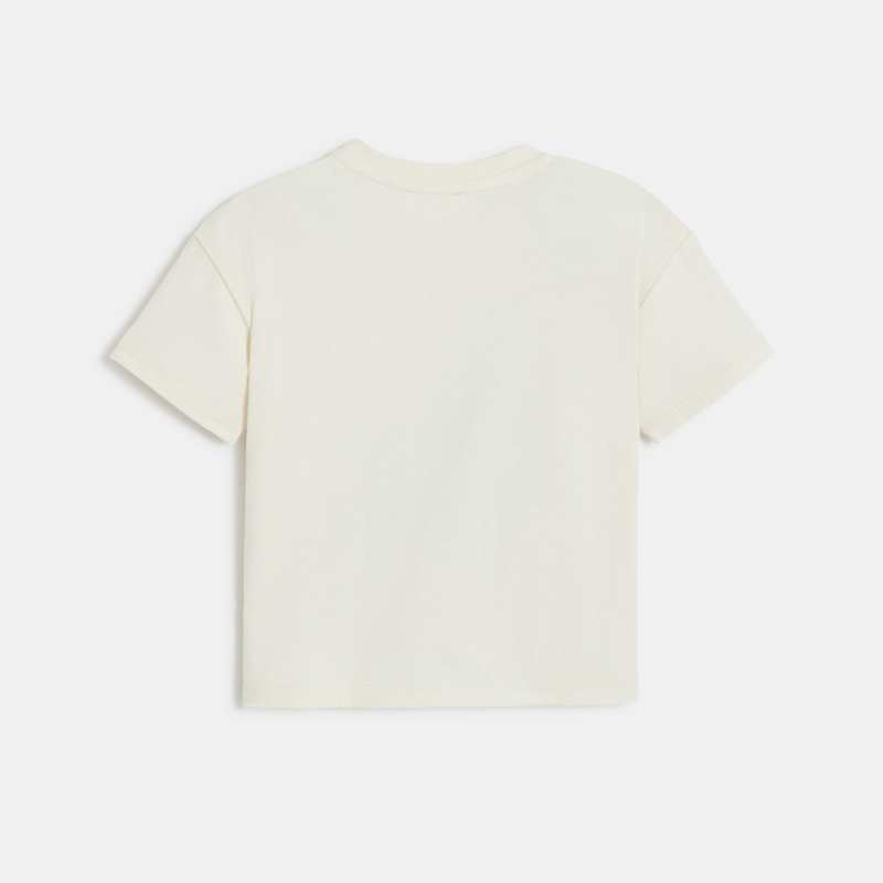 T-shirt bébé garçon écru oiseau surfeur beige Catimini