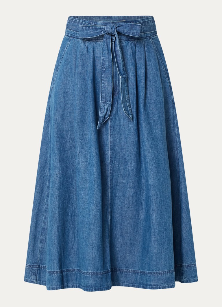 Gonna midi in chambray Stormee di Ralph Lauren
