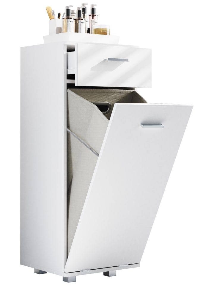 VCM  Wäscheschrank Wäschetruhe Wäschebox Zalo S in Weiß günstig kaufen onesize
