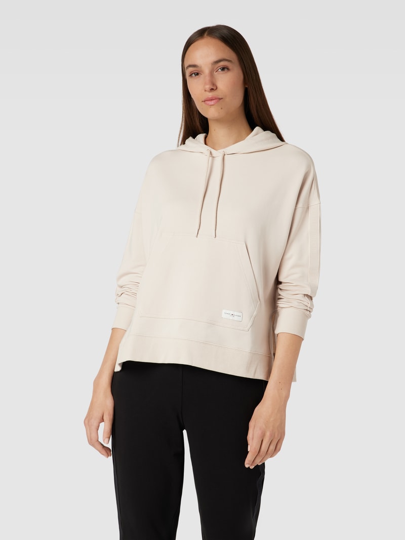 Hoodie mit Känguru-Tasche in beige