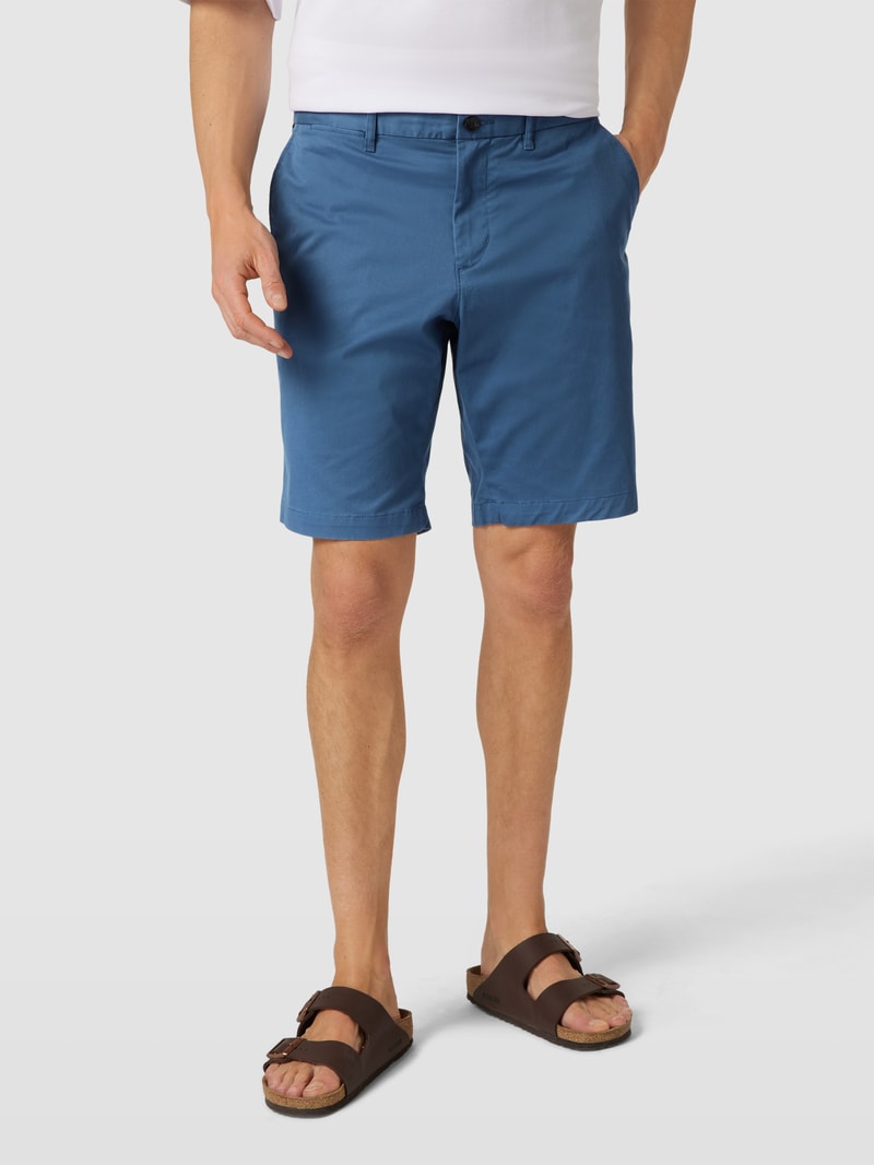 Chino-Shorts mit französischen Eingrifftaschen Modell 'HARLEM' in ozean blau