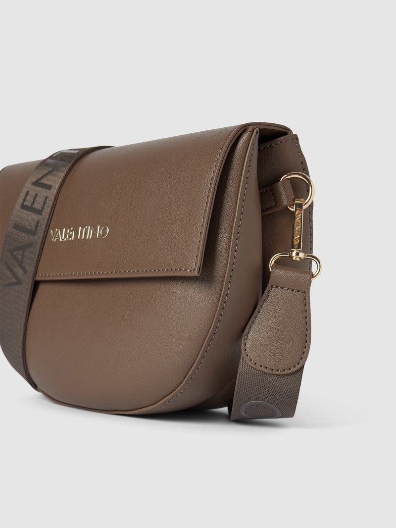 Handtasche mit Label-Details Modell 'Bigs' in taupe